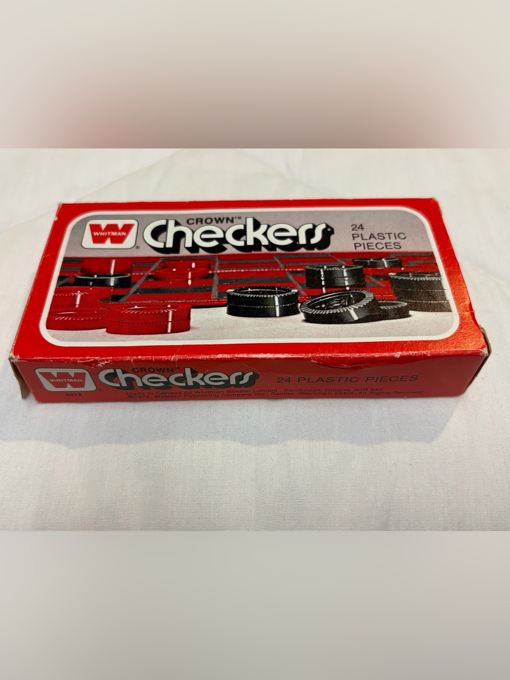 Vintage Whitman Crown Checkers Game Pieces 1974